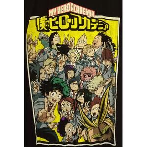 My Hero Academia Funimation Shirt M Mens Black Anime Graphic Tee Shonen Jump